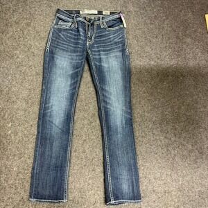 BKE Aiden Straight Jeans Mens Dark Wash Denim Size 25Sx29